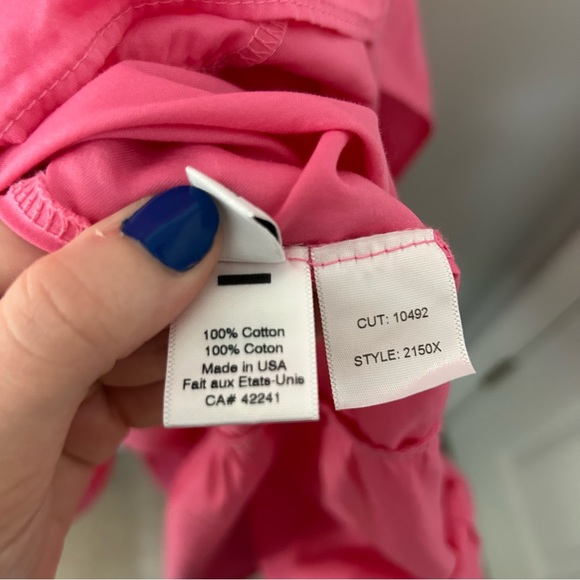 Stark X Levi Tiered V-Neck Flutter Sleeve Midi Dress Hot Pink - Picture 8 of 9